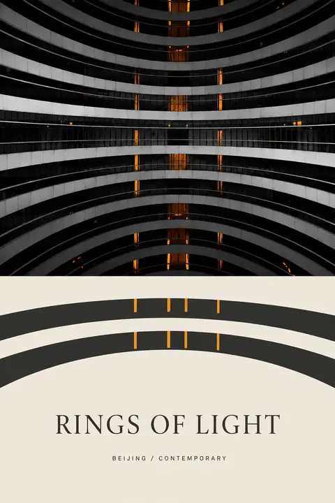 Beijing editorial poster titled Rings of Light