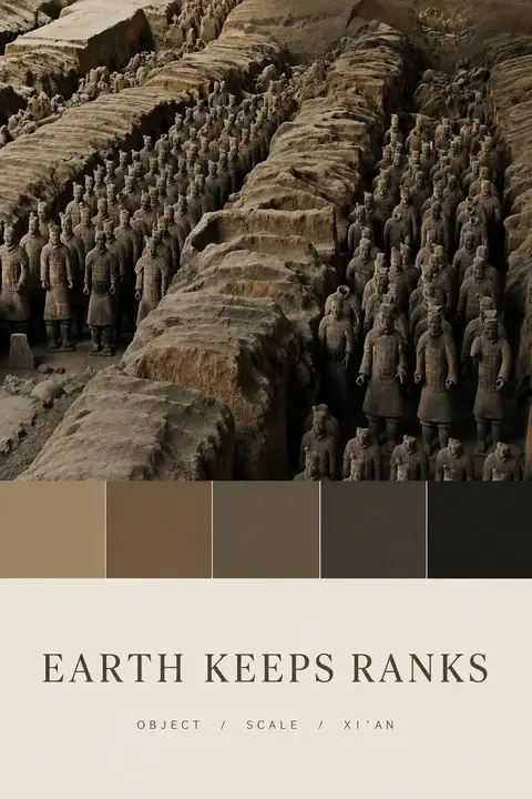 Xi’an editorial poster titled Earth Keeps Ranks